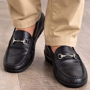 Mister size 10 slip on black loafers